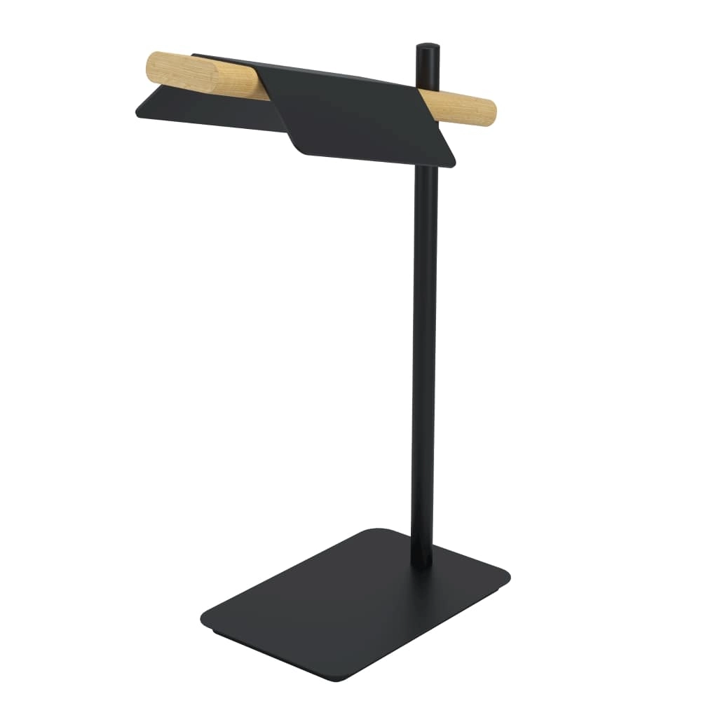 Bureaulamp Ermua zwart met hout