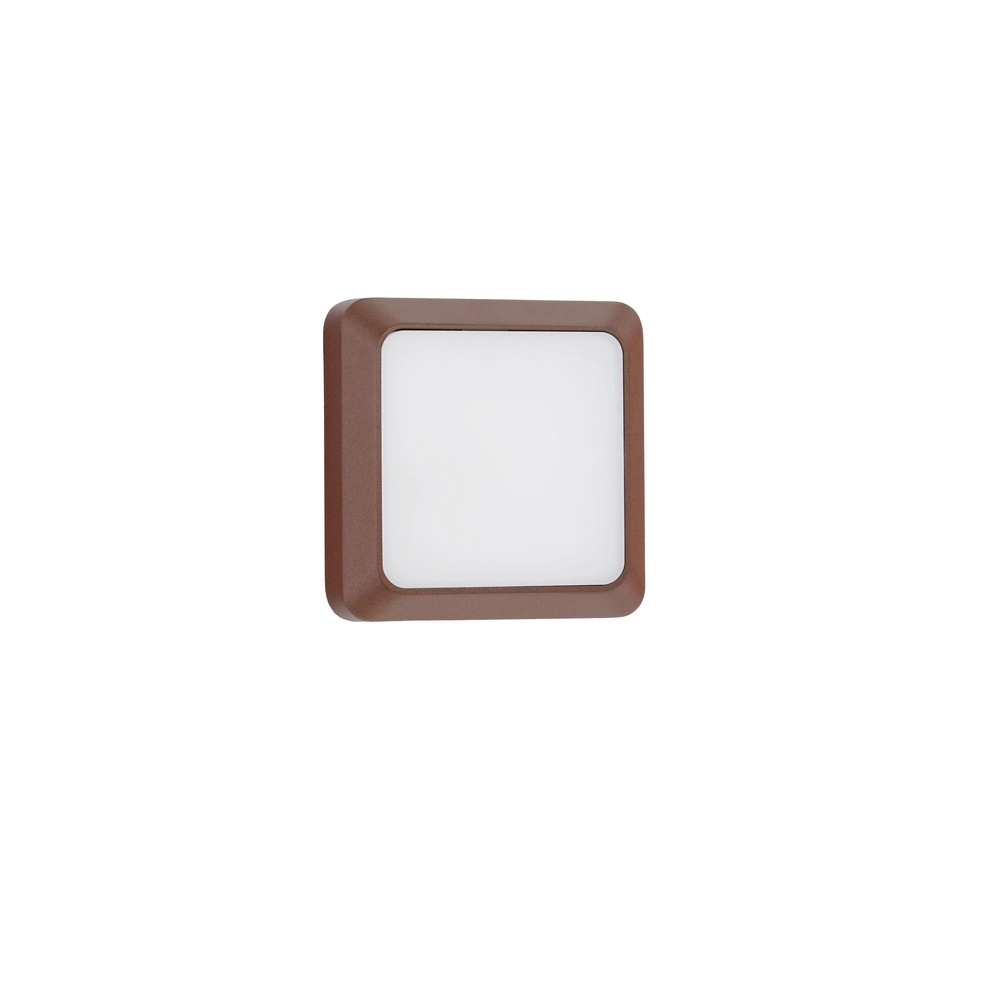 Vierkante wandlamp Appia roestbruin Lyora 5212017449597