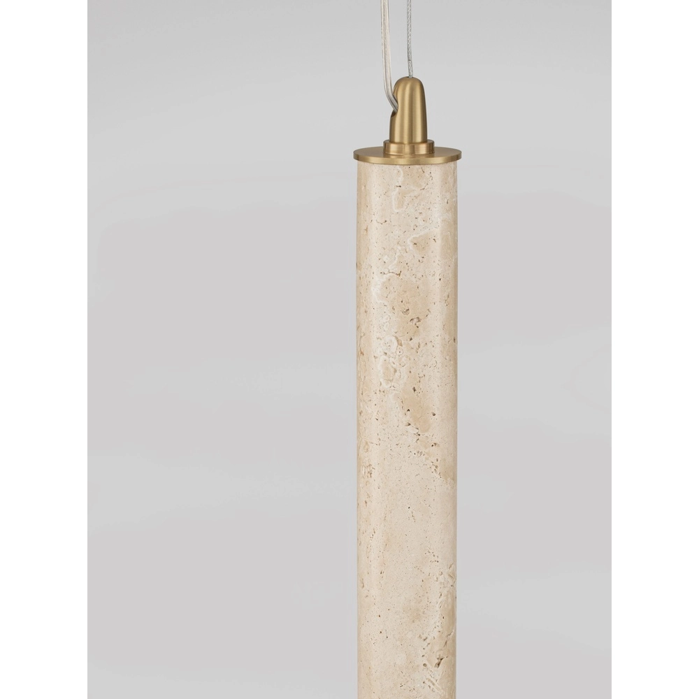 Moderne hanglamp Muse goud met zand bruin travertin Lyora 5212017495792