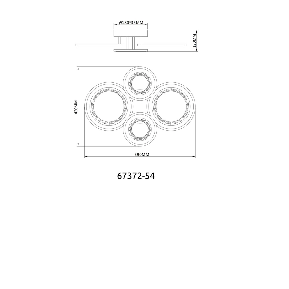 Plafondlamp Anthony modern wit Globo 9007371592227