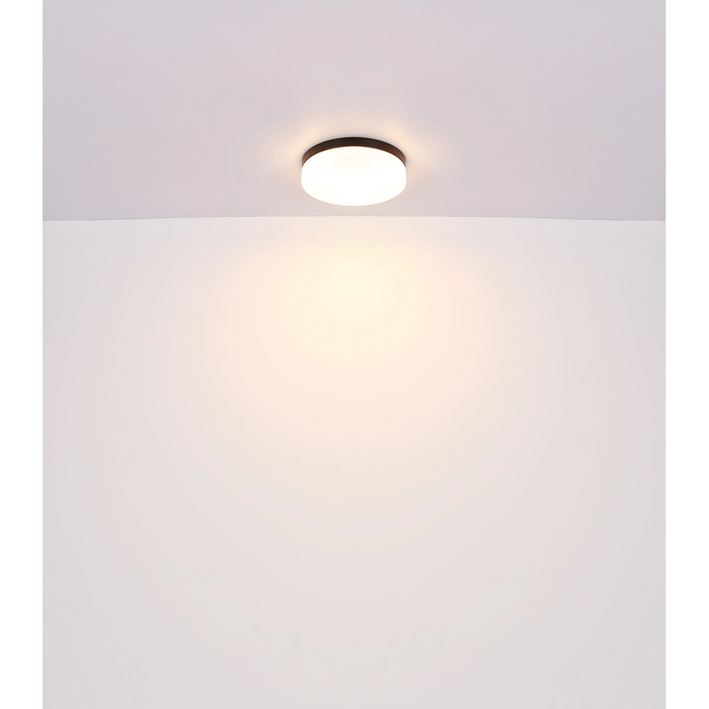 Design plafonniere Vranos zwart voor buiten Ø 24cm Globo 9007371437764