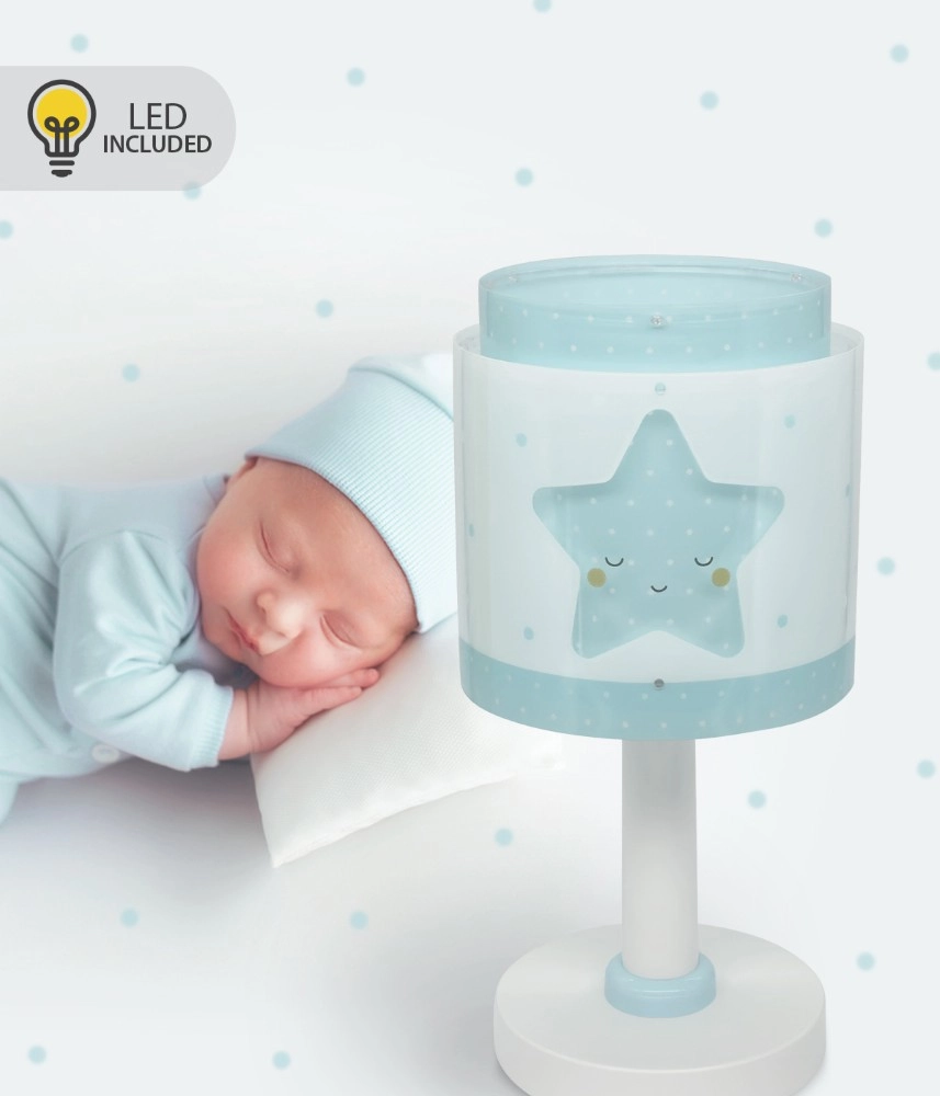 Tafellampje Baby Dreams blauw glow in the dark Dalber 8420406002613