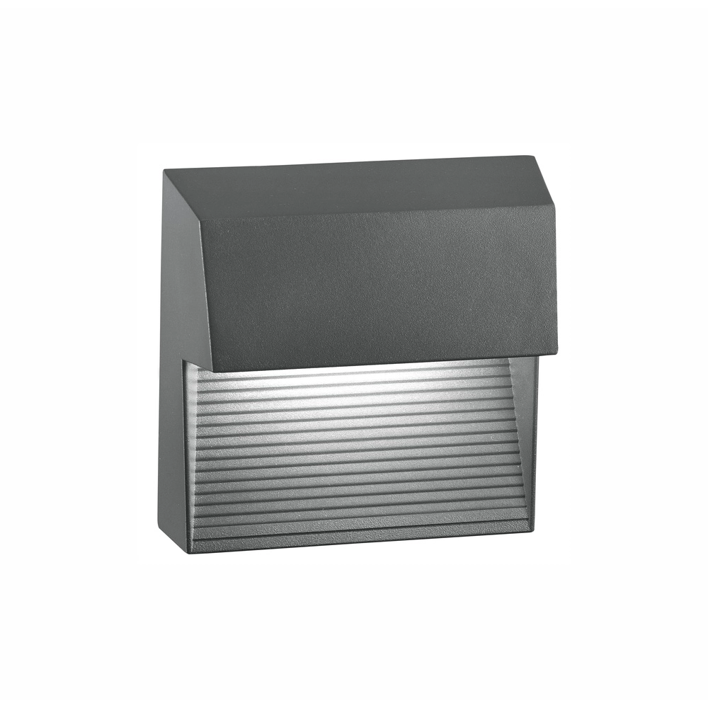 Vierkante wandlamp Krypton 15cm grijs