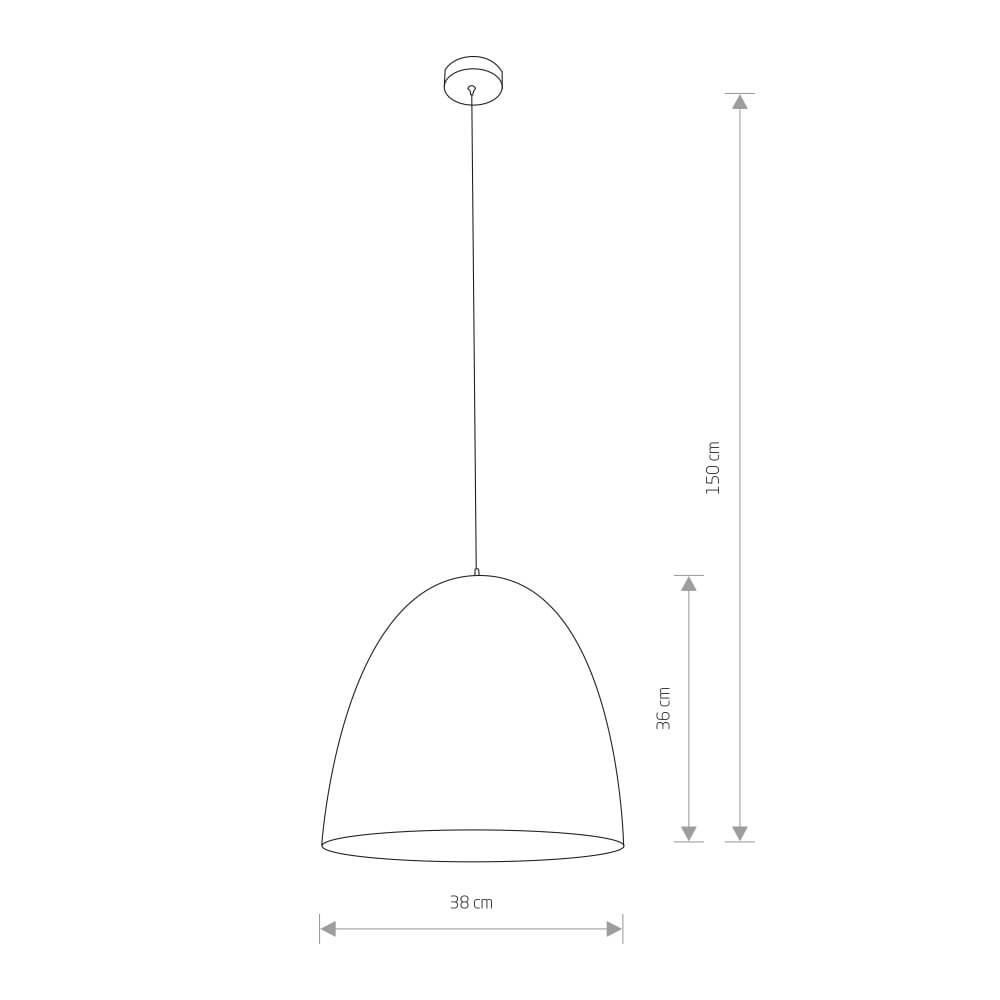 Zwarte hanglamp Egg M Ø 38cm Lyora 5903139902298