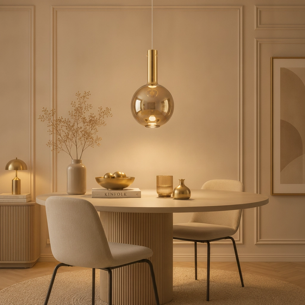 Hanglamp Nostos goud glas Ø 30cm