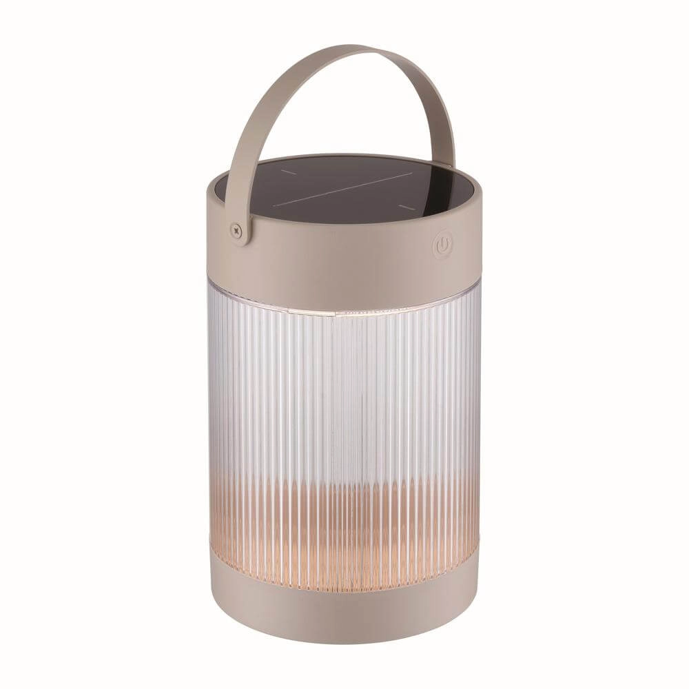 Tafellampje Coupar zand bruin solar