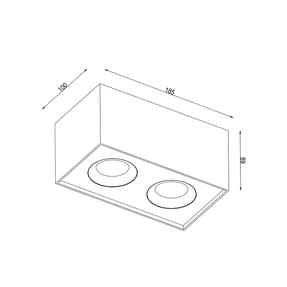 Dubbele led opbouwspot Iblocc wit Lyora 4255805301425