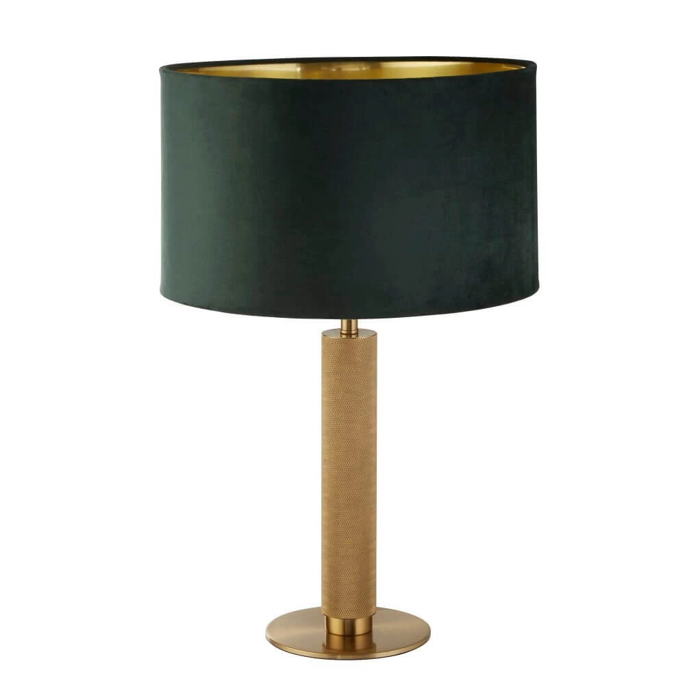 Gouden tafellamp London met groene kap