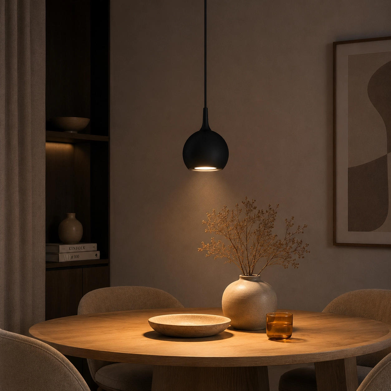 Design hanglamp Bolero zwart Ø 9cm