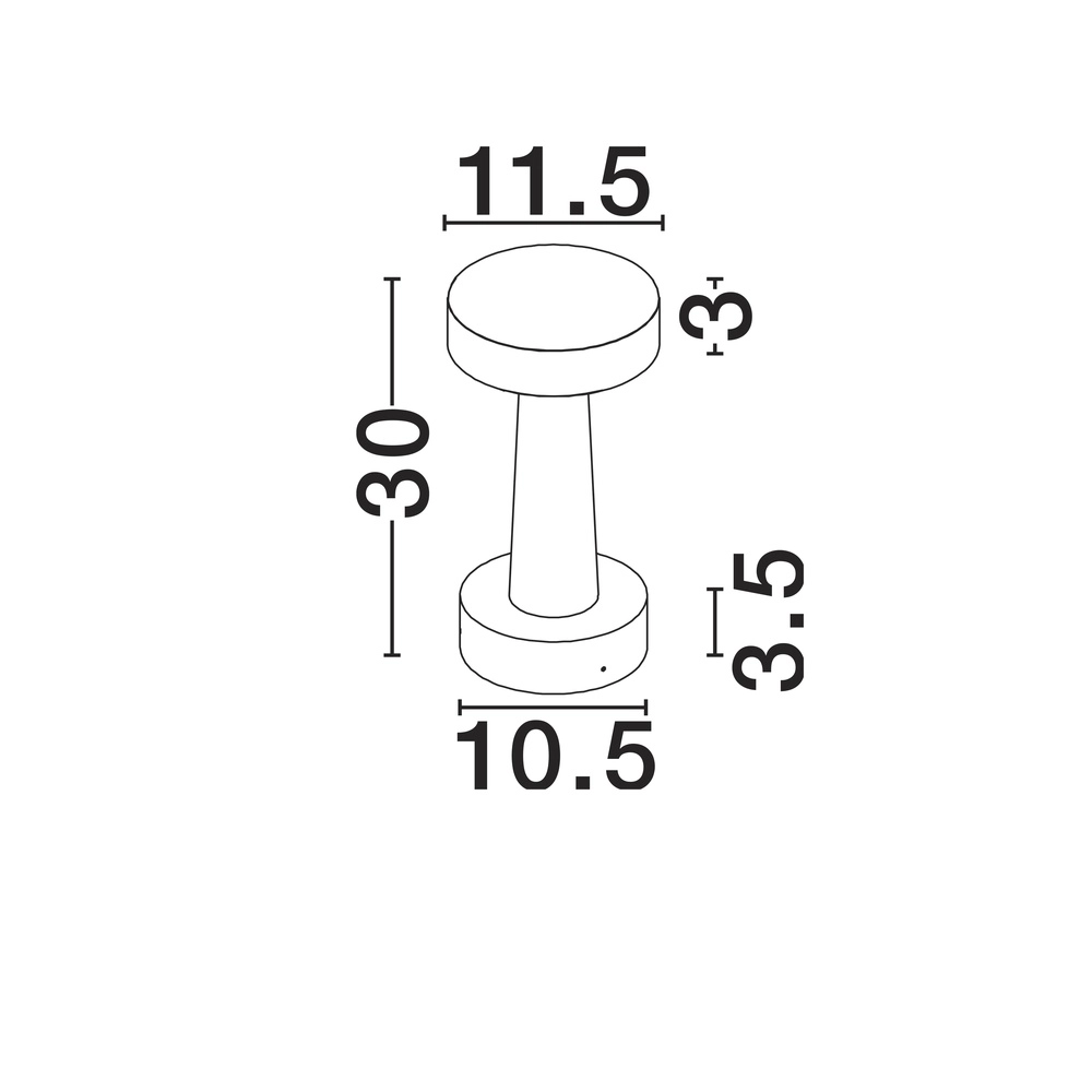 Tuinlamp Cram betongrijs 30cm Lyora 5212017454676