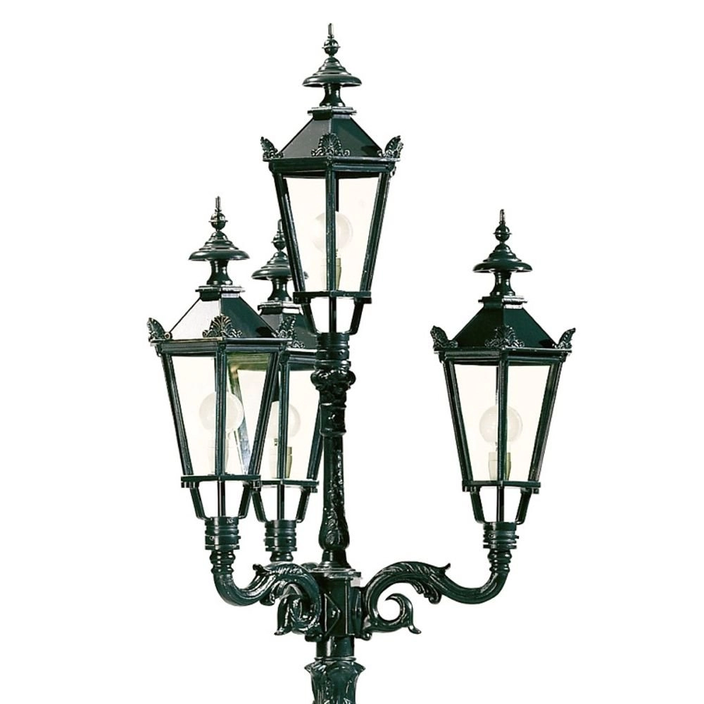Nostalgische tuinlamp Miami 4-lichts - zwart KS verlichting 8714732030205
