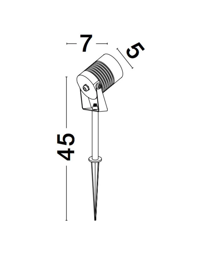 Prikspot Stake zwart 35cm Lyora 5212017428233