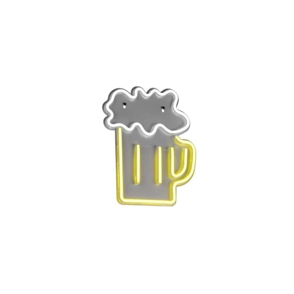 Neon wandlamp Beer geel Trio 4017807657470