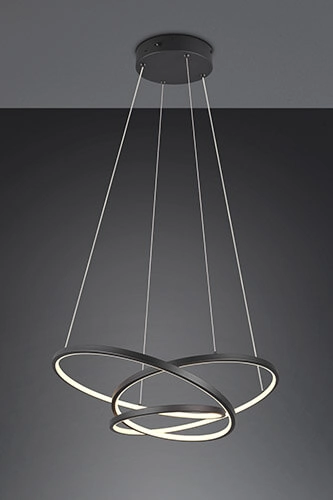 Vide hanglamp Darvin zwart - 62cm Trio 4017807616026