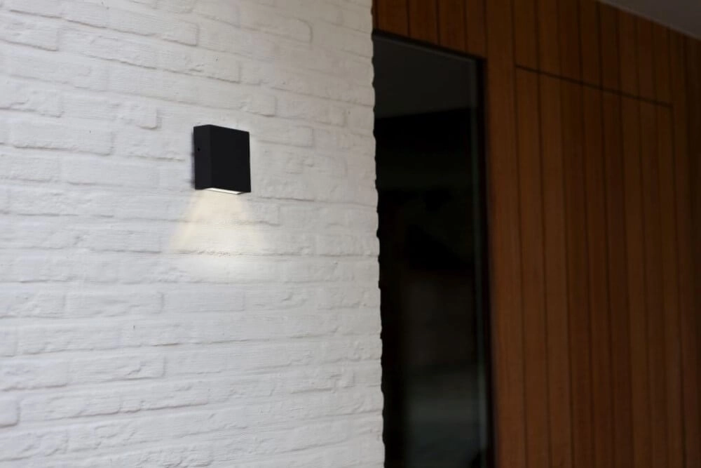 Black wall lamp Gemini Xf design Lutec 6939412011868