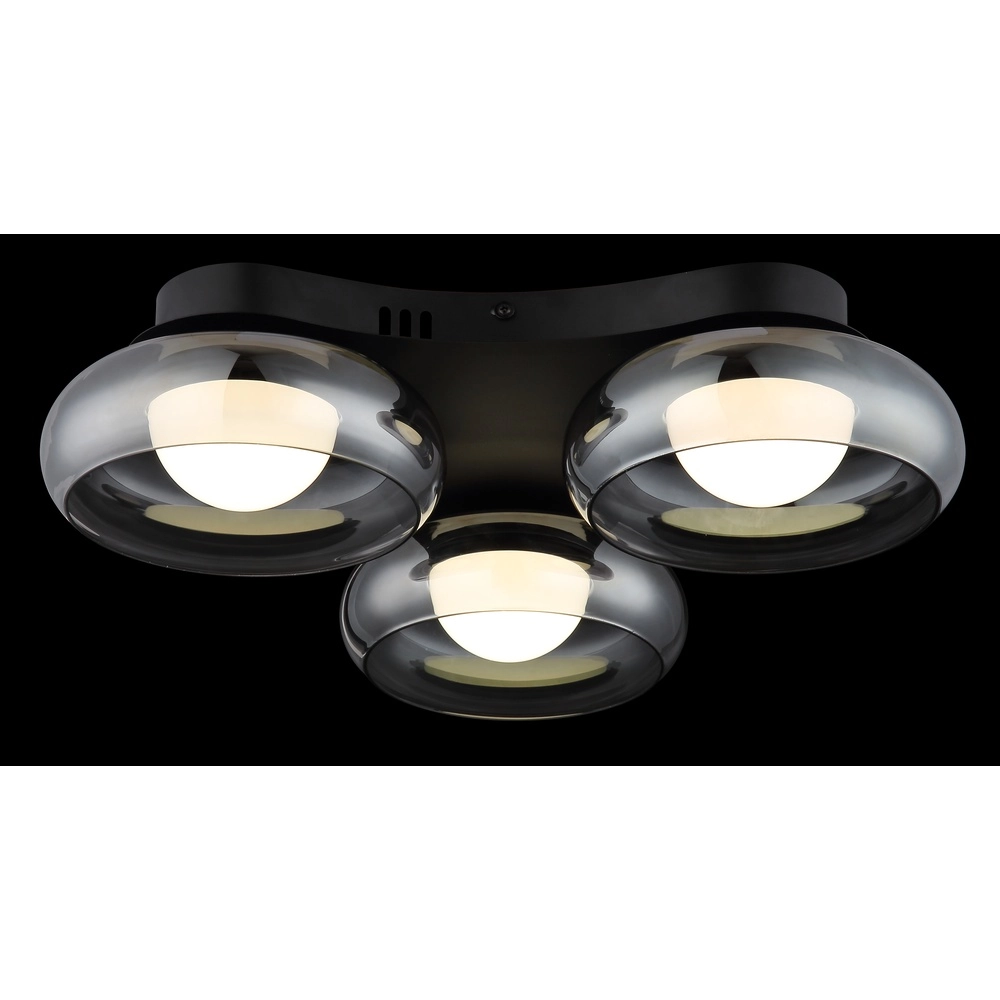 Design plafondlamp Carlene 3-lichts zwart Globo 9007371572175