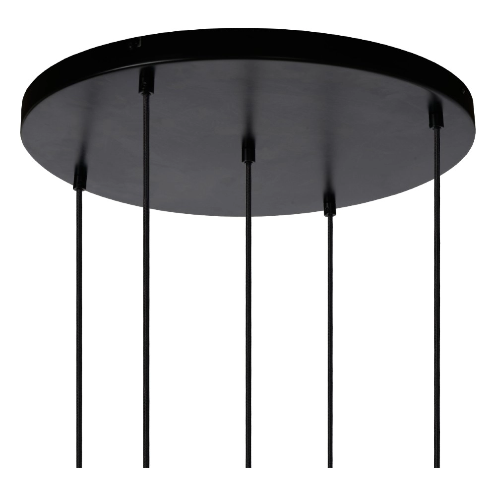 5-lichts hanglamp Joanet Ø 66cm goud met smoke glas Lucide 5411212451439