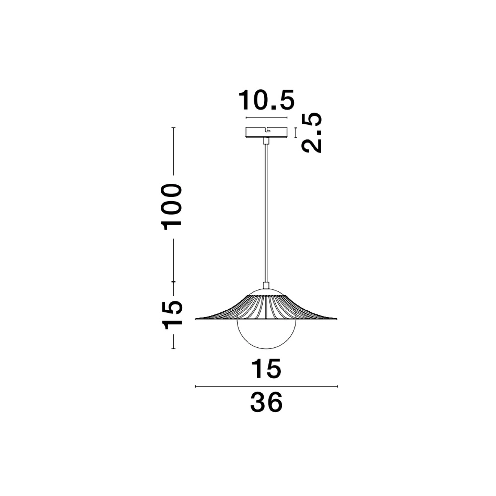 Witte hanglamp Fly Ø 36cm Lyora 5212017436238