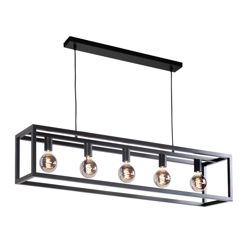 Design hanglamp Fragola 120cm 5-lichts zwart