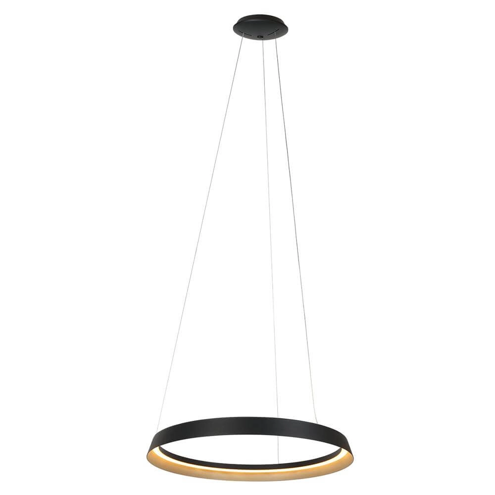 Strakke hanglamp Ringlux zwart Ø 60cm Steinhauer 8712746171976