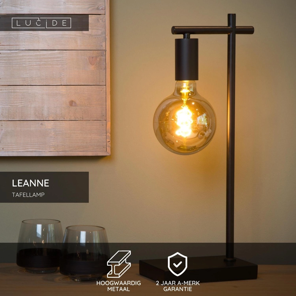 Tafellampje Leanne zwart Lucide 5411212211118