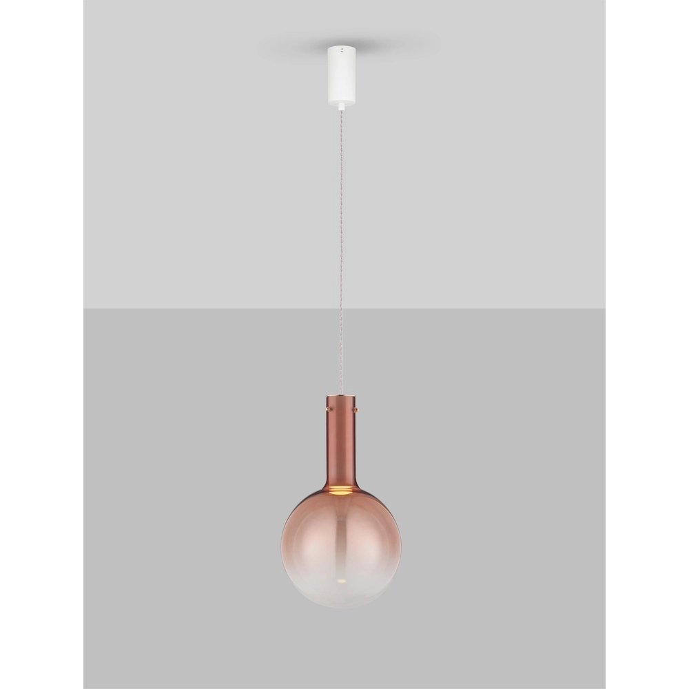 Hanglamp Nostos roze glas Lyora 5212017461148