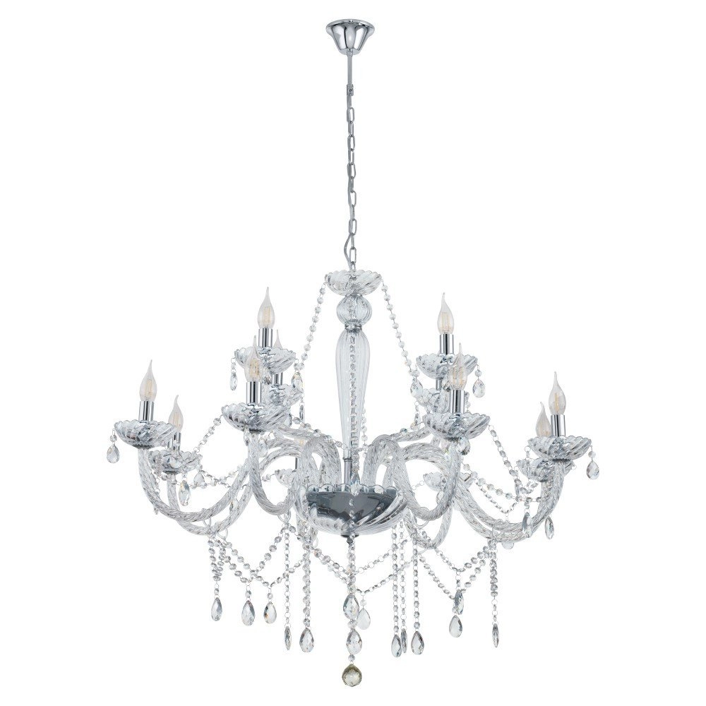 Kroonluchter Basilano 1 100cm 12-lichts grijs