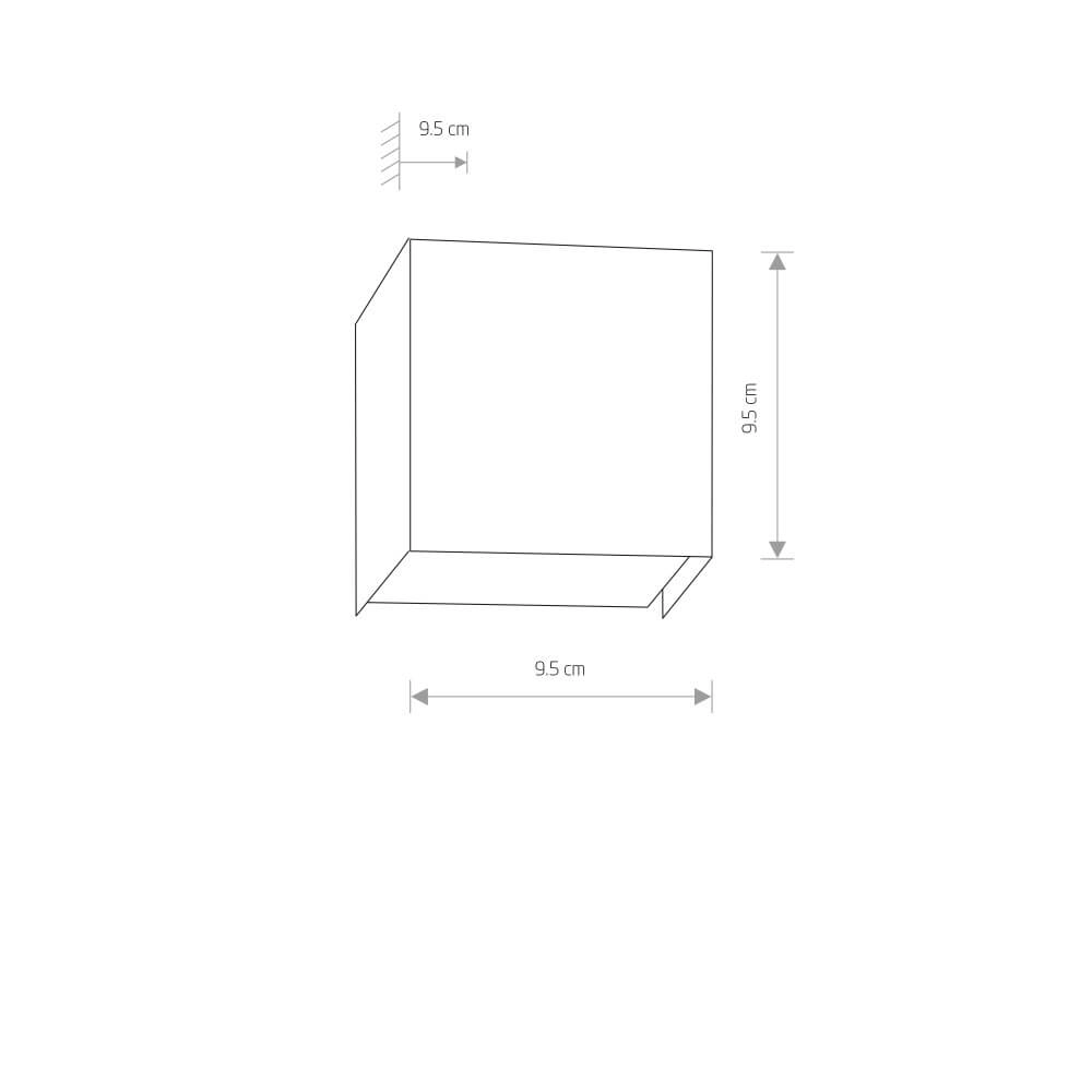 Vierkante wandspot Cube Lyora 5903139526692