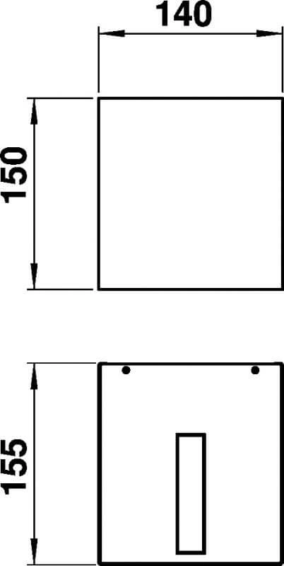 Vierkante Led muurlamp Jory 15cm Albert 4007235624151