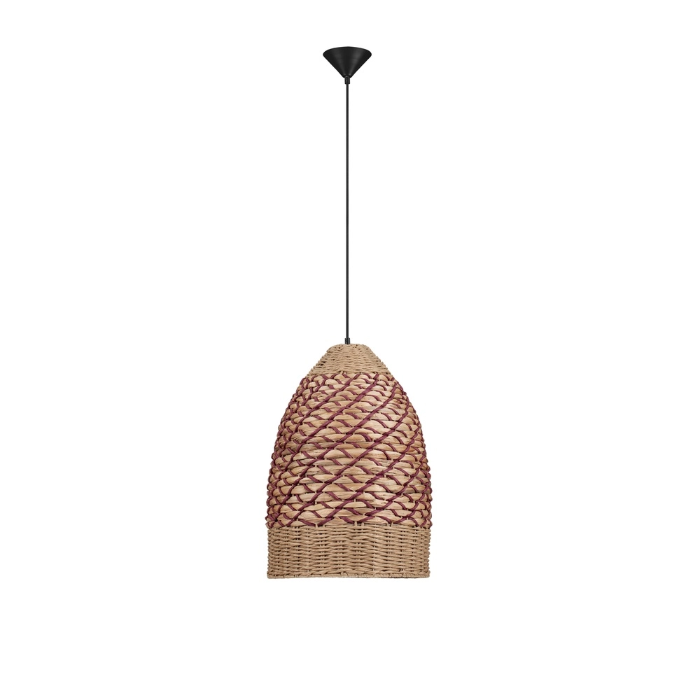 Hanglamp Mapi Ø 37cm rood met bruin Lyora 5212017477323