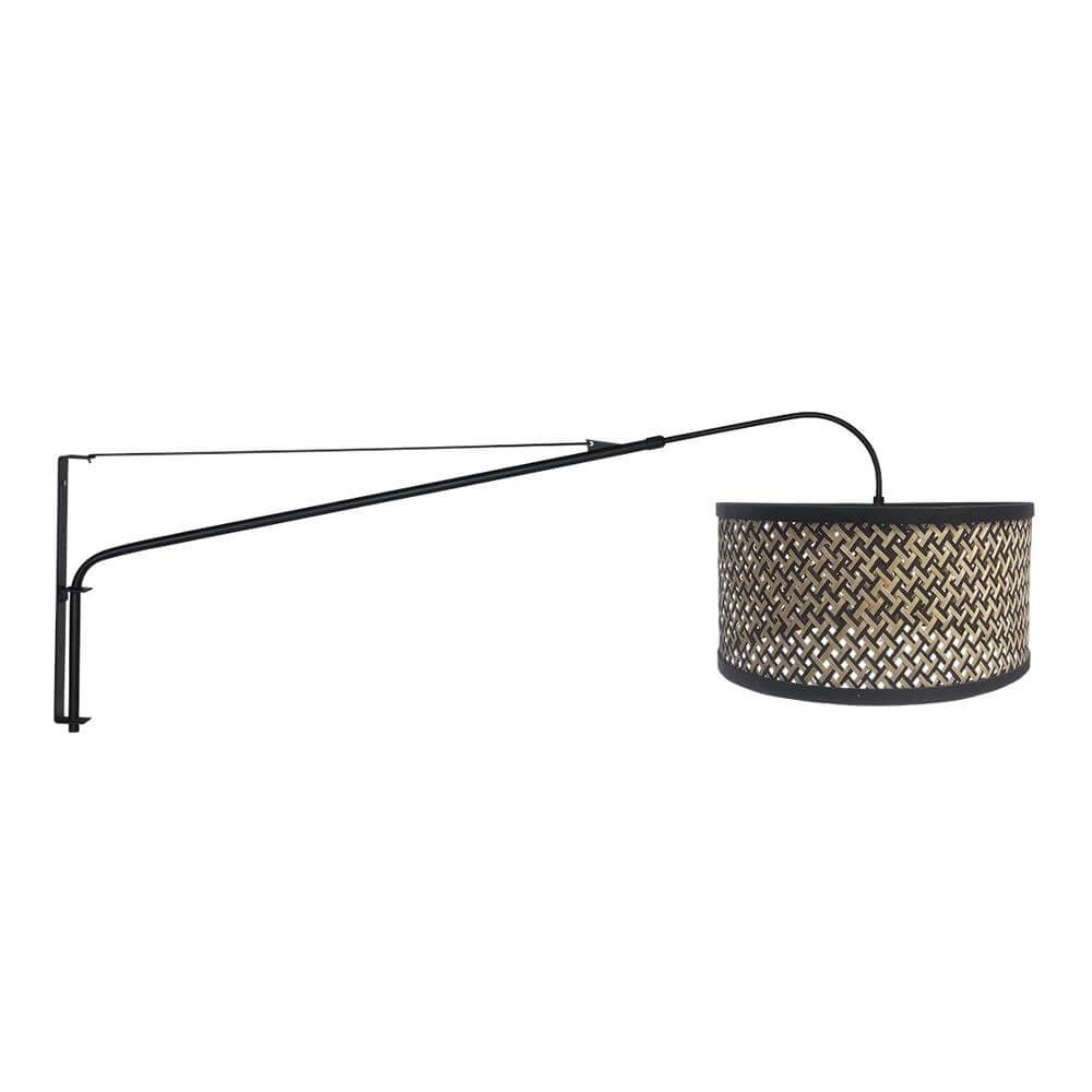 Wandlamp Elegant Classy zwart met bamboe Steinhauer 8712746171983