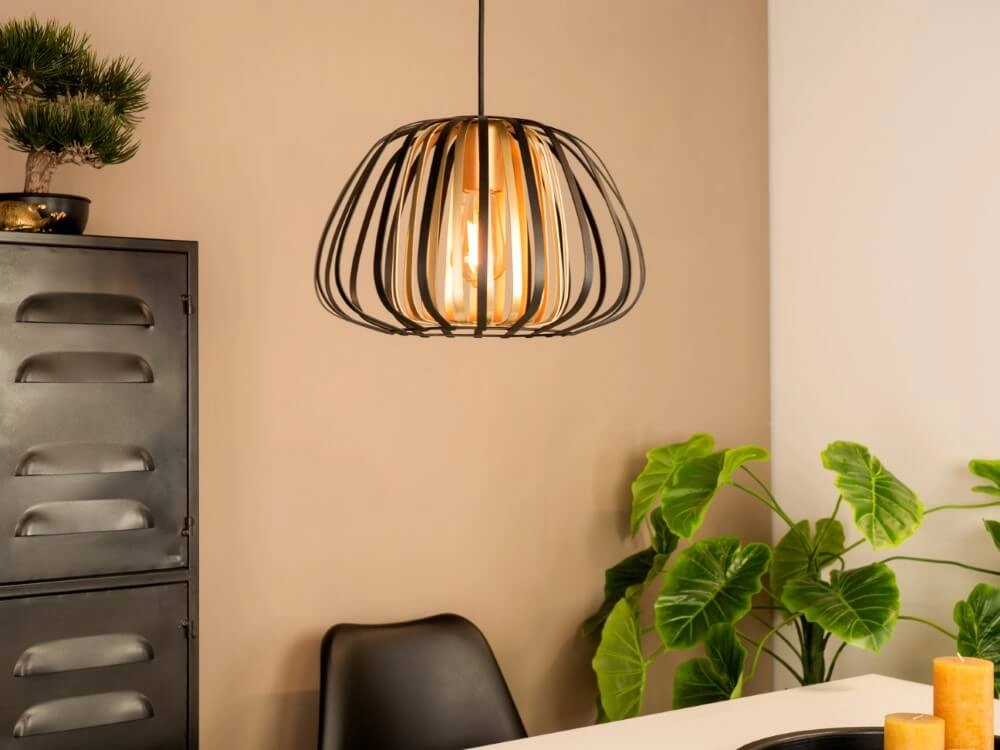 Hanglamp Ø 37,5cm Encinitos zwart met goud Eglo 9002759996666