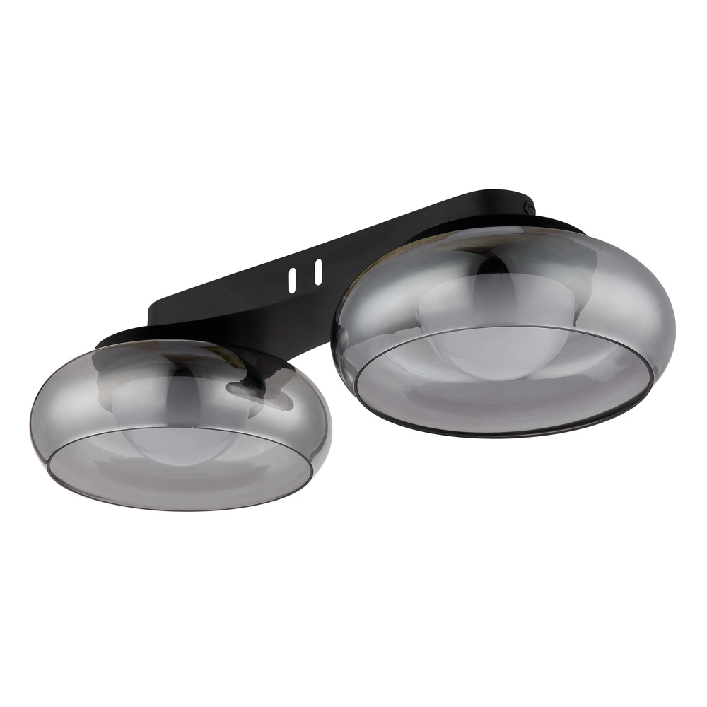 Design plafondlamp Carlene 2-lichts zwart Globo 9007371569175