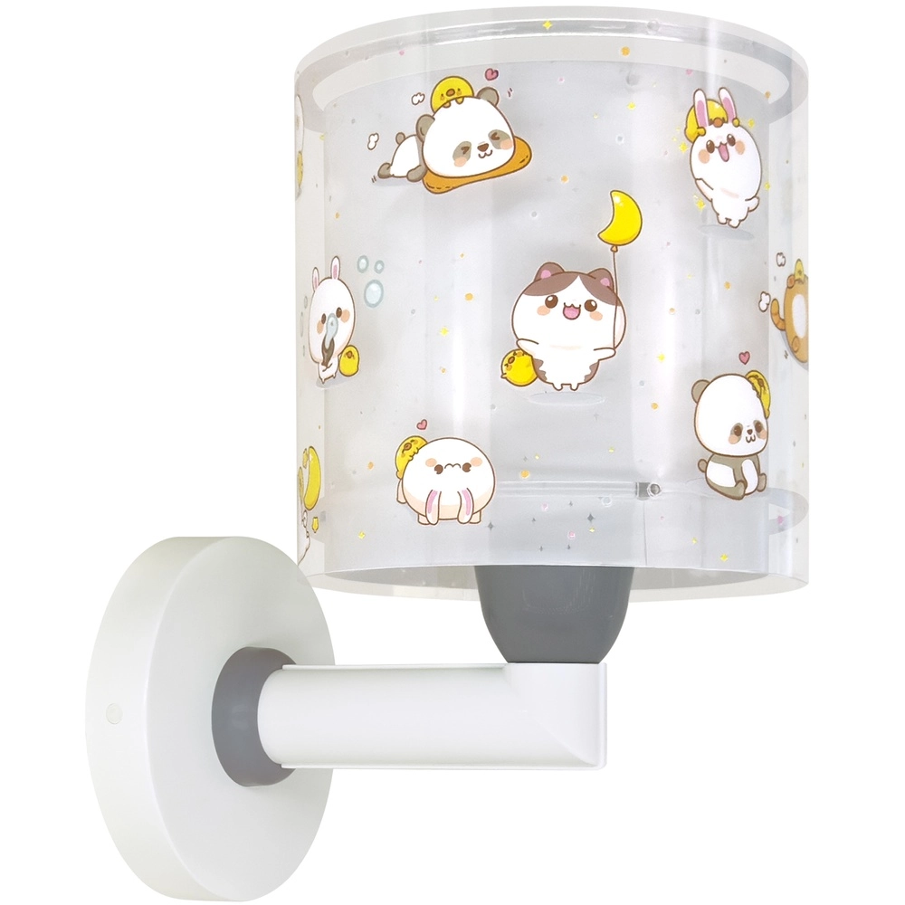 Kinder wandlamp Kawaii Friends grijs glow in the dark