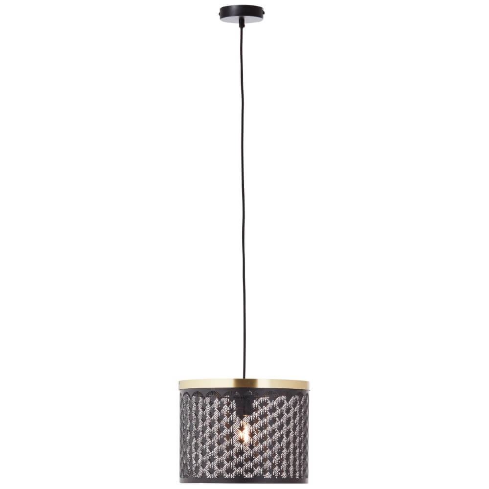 Zwarte hanglamp Neolia met goud
