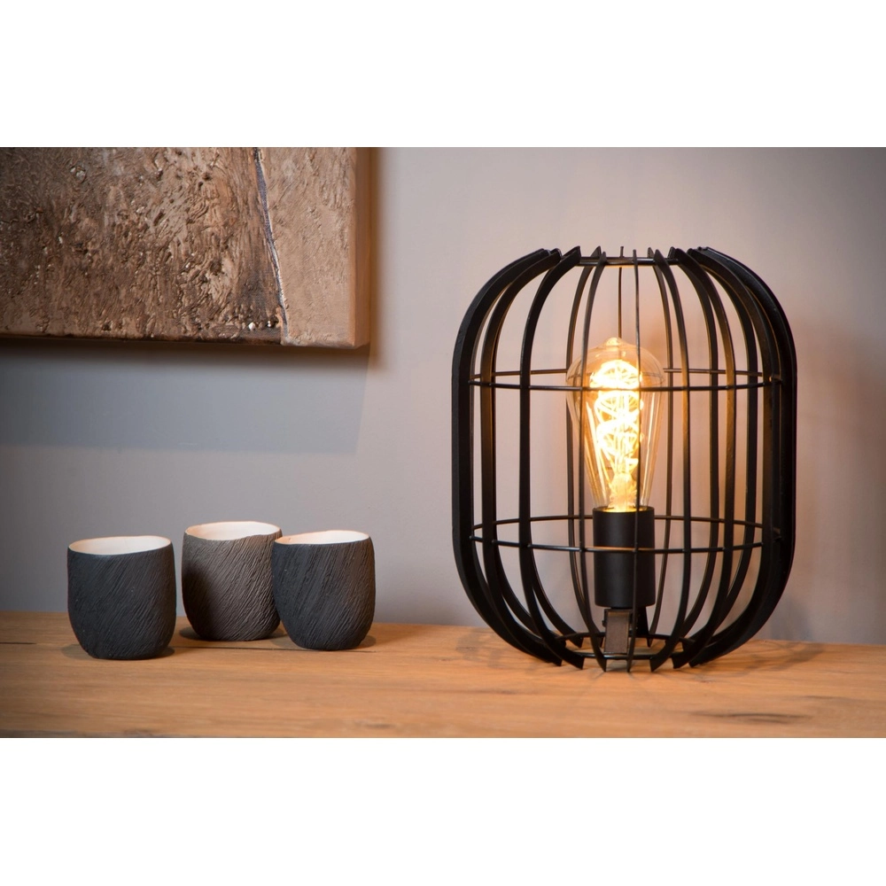 Tafellamp Reda Ø 22cm zwart Lucide 5411212782502