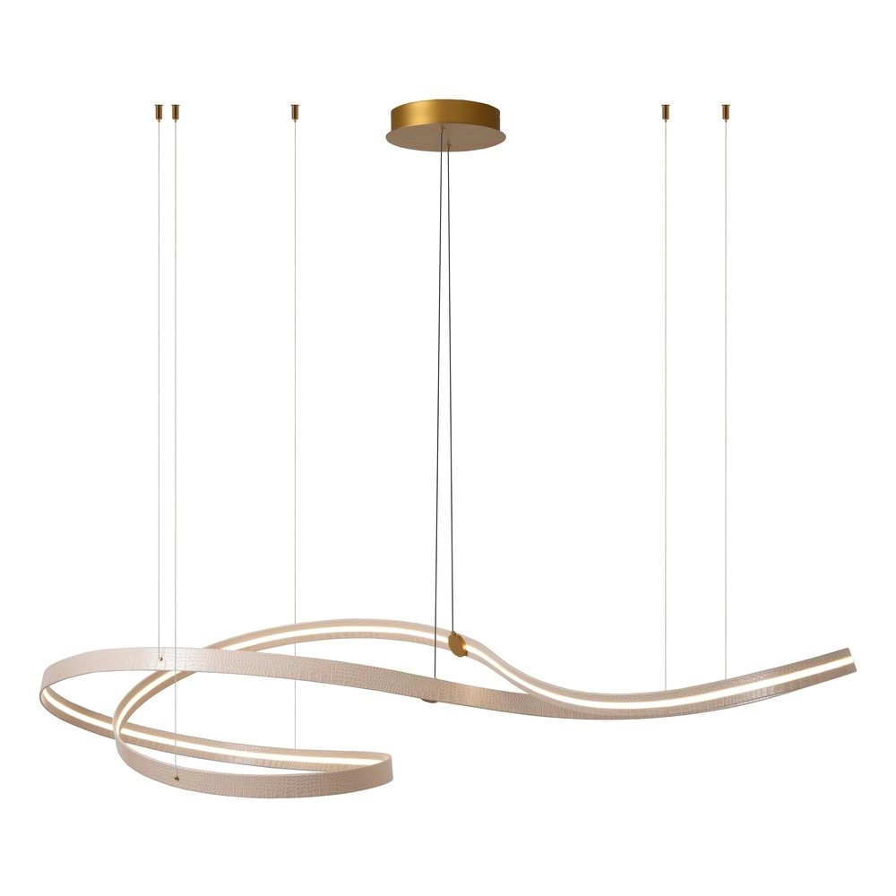 Moderne led hanglamp Slalom Zand met effect