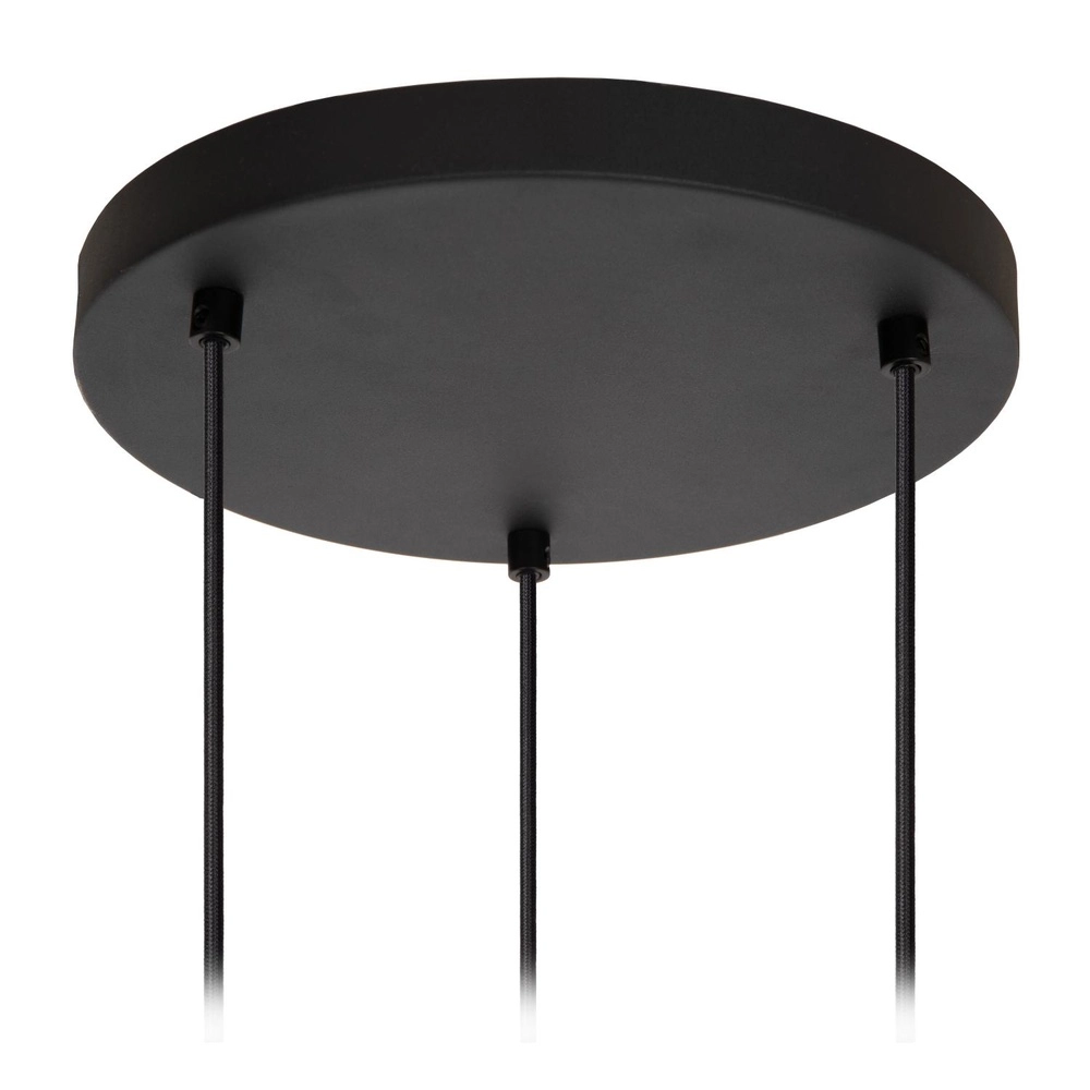 Zwarte hanglamp Eloise 3-lichts rond Lucide 5411212452467