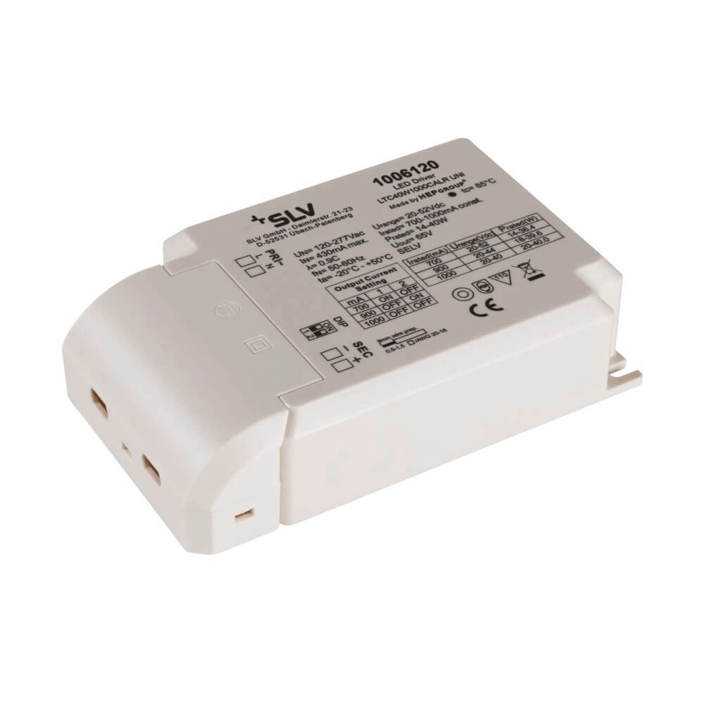 Led Driver 28-52V - 40W - 700/900/1000mA van SLV kopen | LampenTotaal