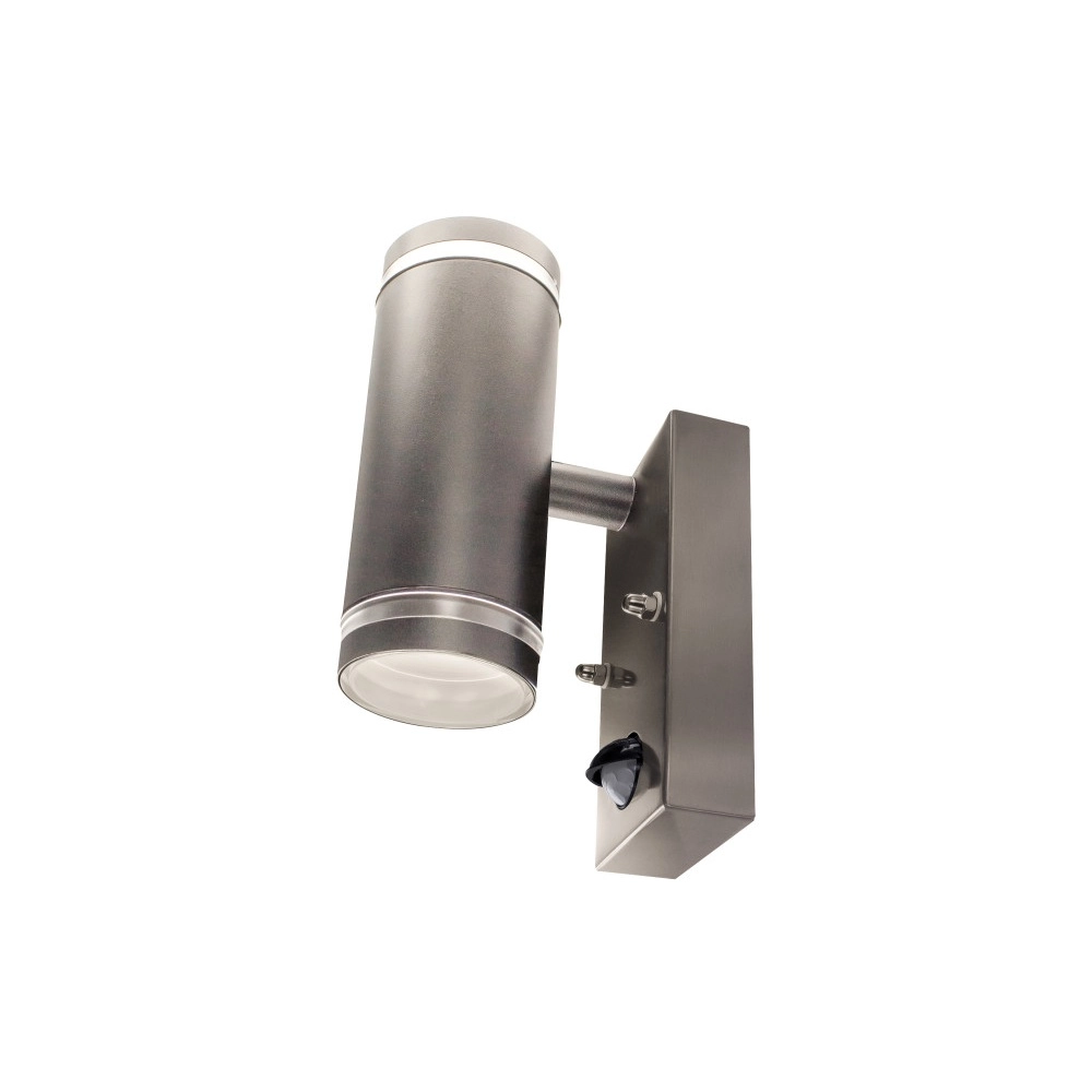 Dubbele wandspot met sensor Opden Antraciet - 2x GU10 Lyora 5055788294849