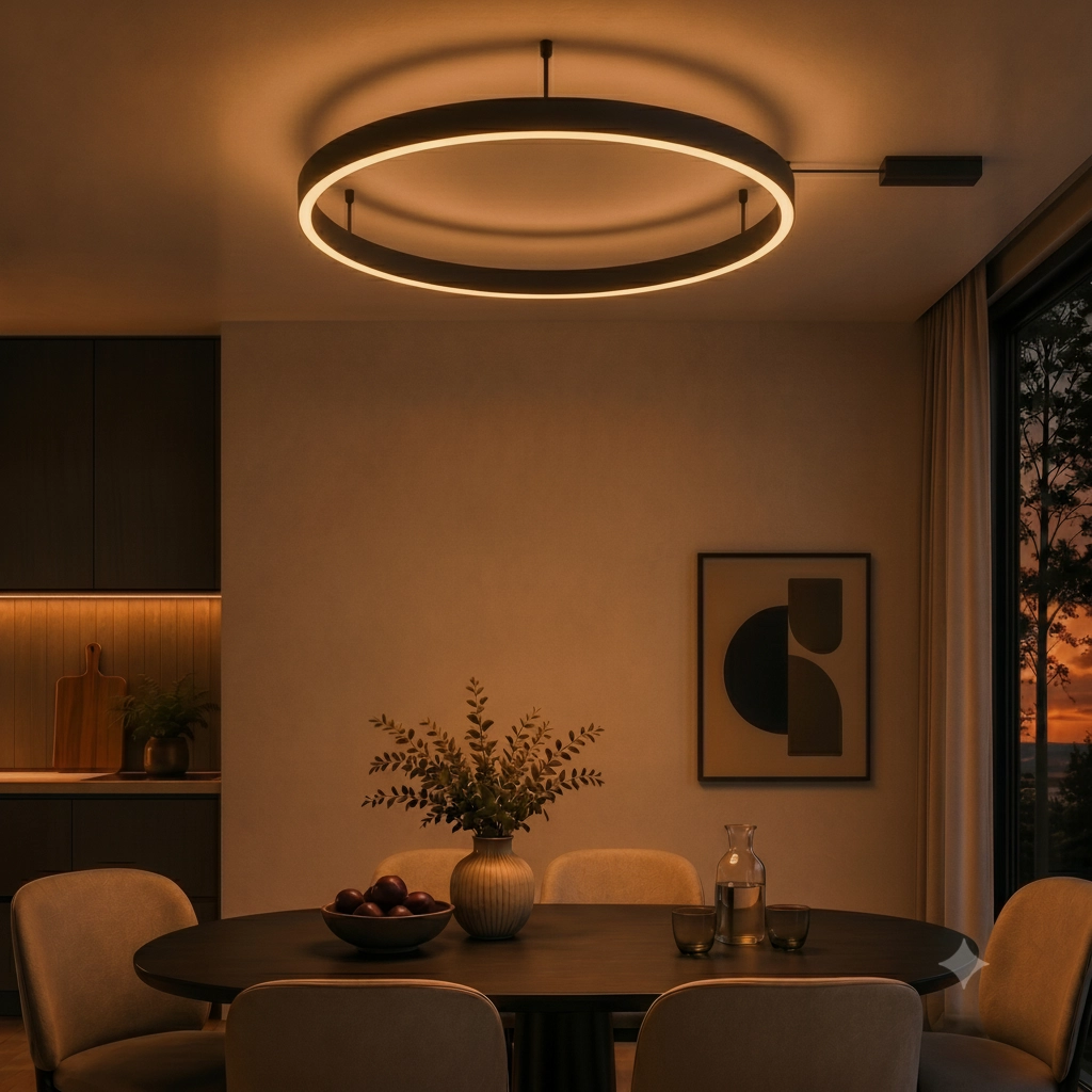Plafondlamp Motif zwart Ø 100cm