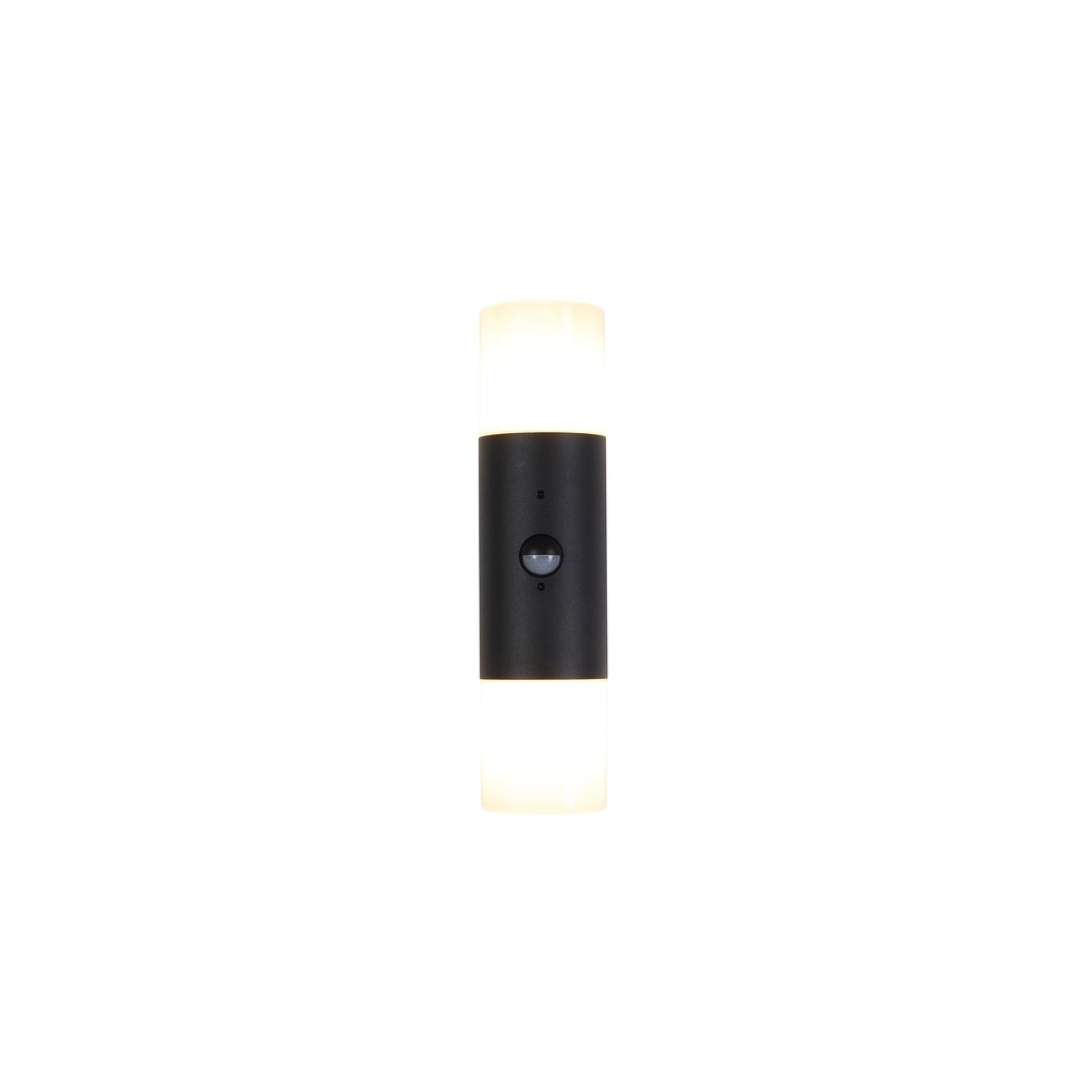 Wandlamp Colorado dubbel zwart met sensor