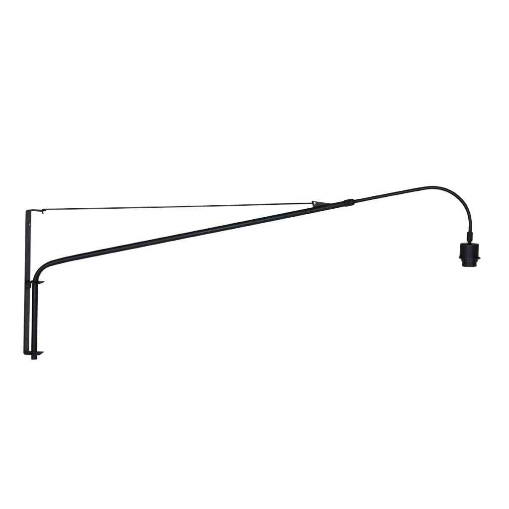 Zwarte wandlamp Vela Lino met crème kap Steinhauer 8712746182491