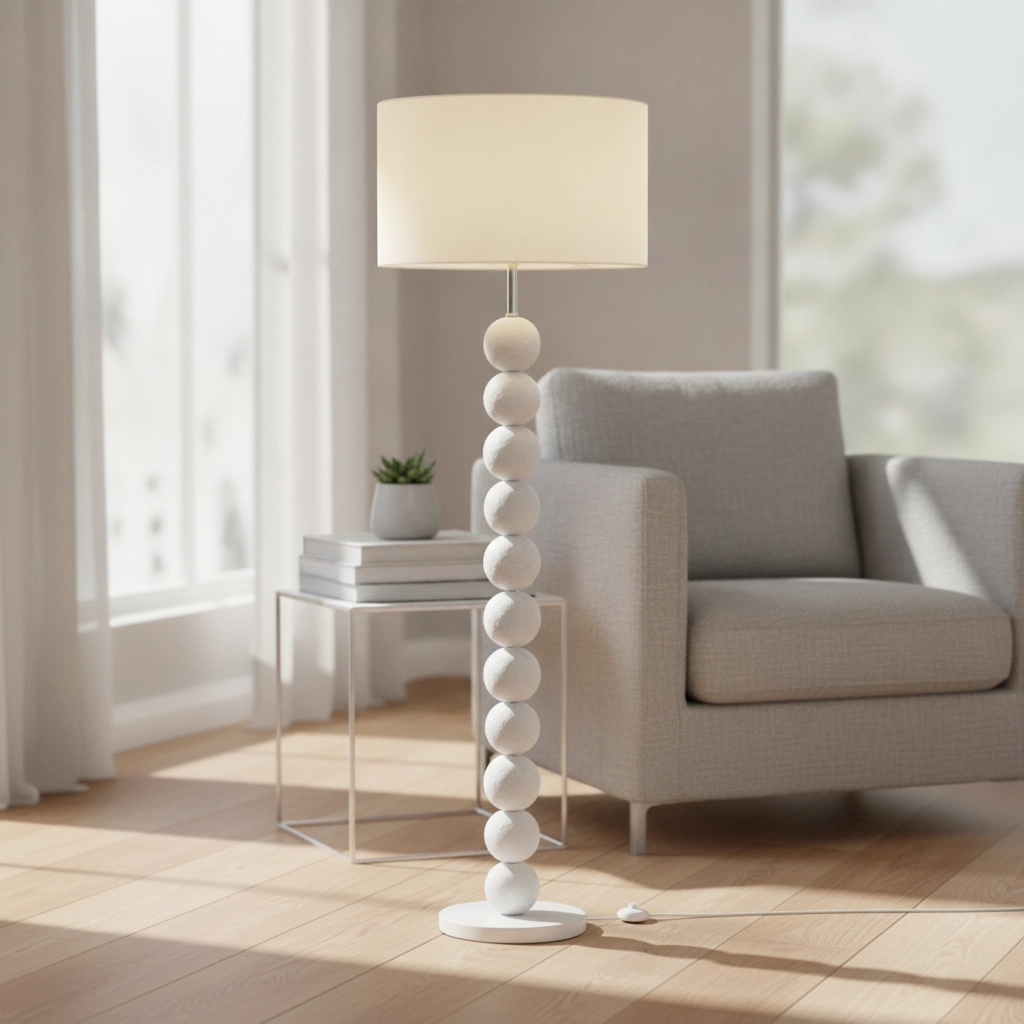 Witte vloerlamp Chamois design