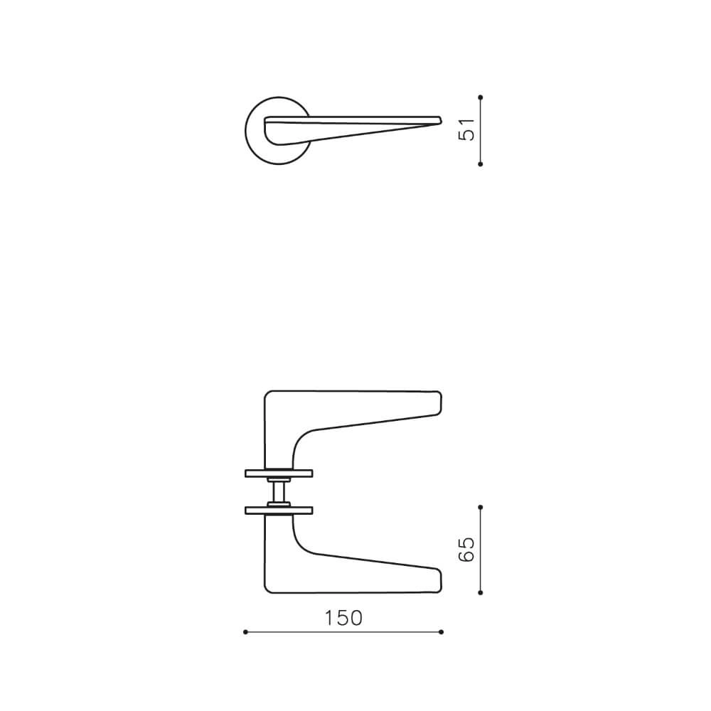 Design deurklink Twist mat RVS Olivari 8714186478301