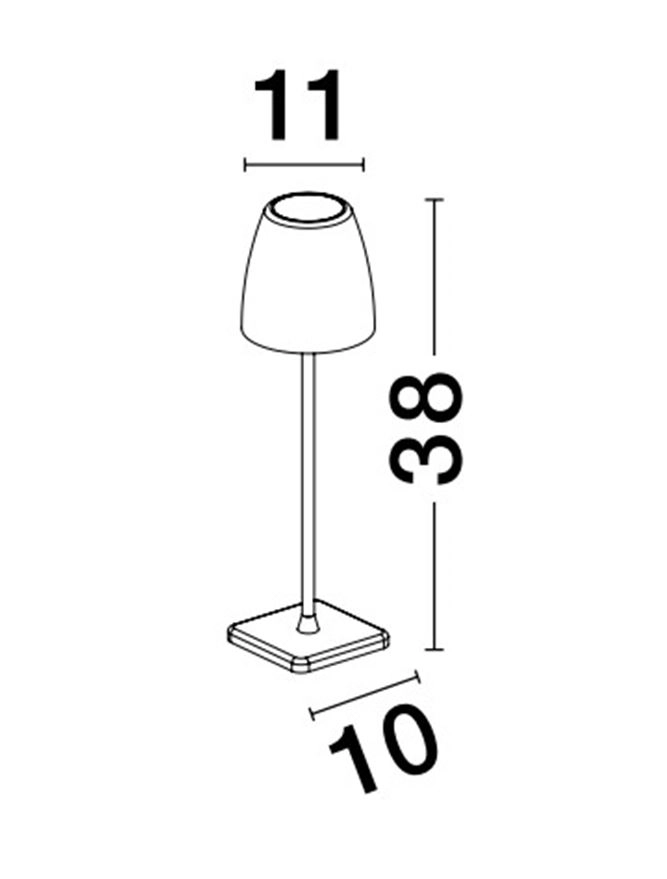 Oplaadbare tafellamp Colt 38cm roestbruin Lyora 5212017444912