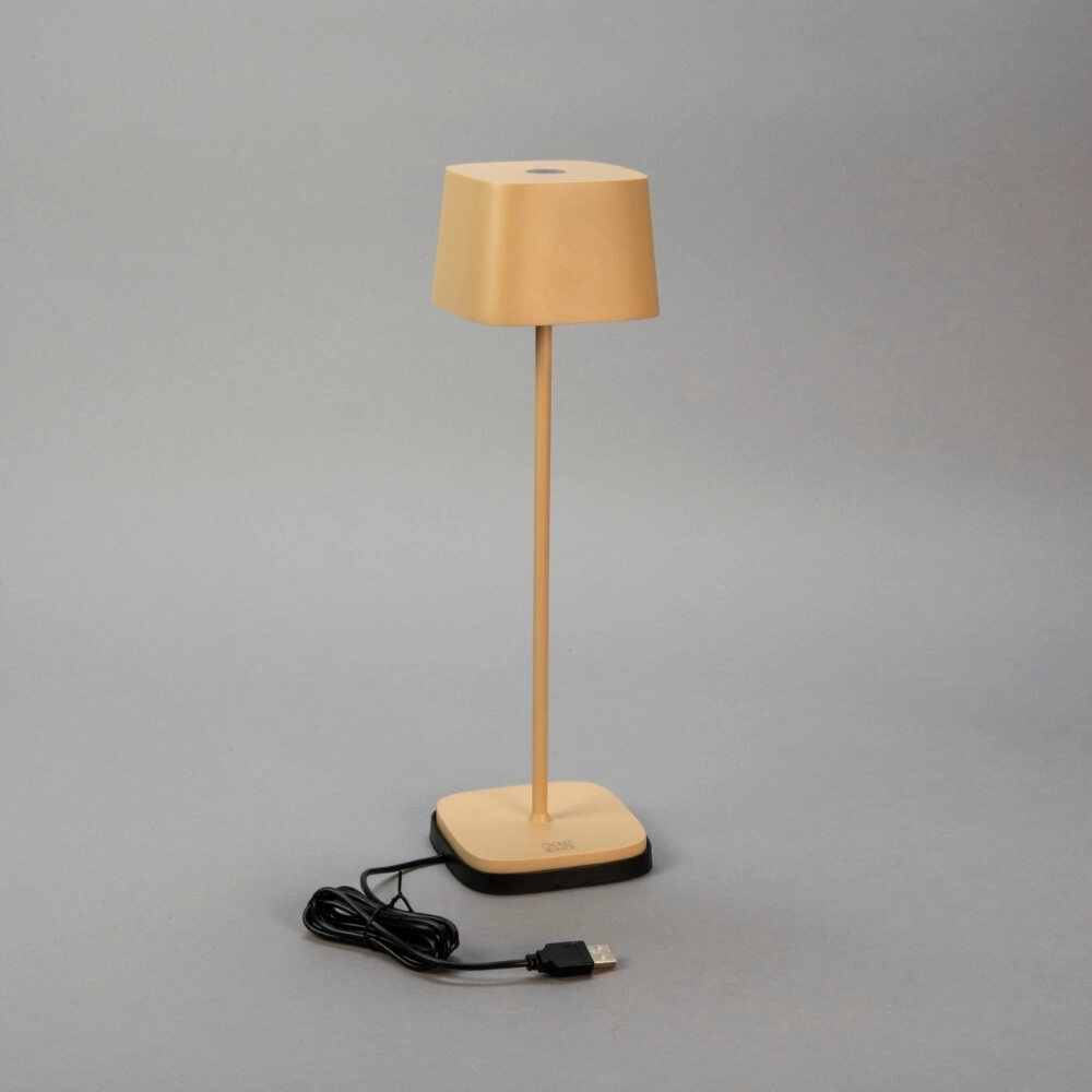 Oplaadbare tafellamp Capri zand bruin KonstSmide 7318307814330