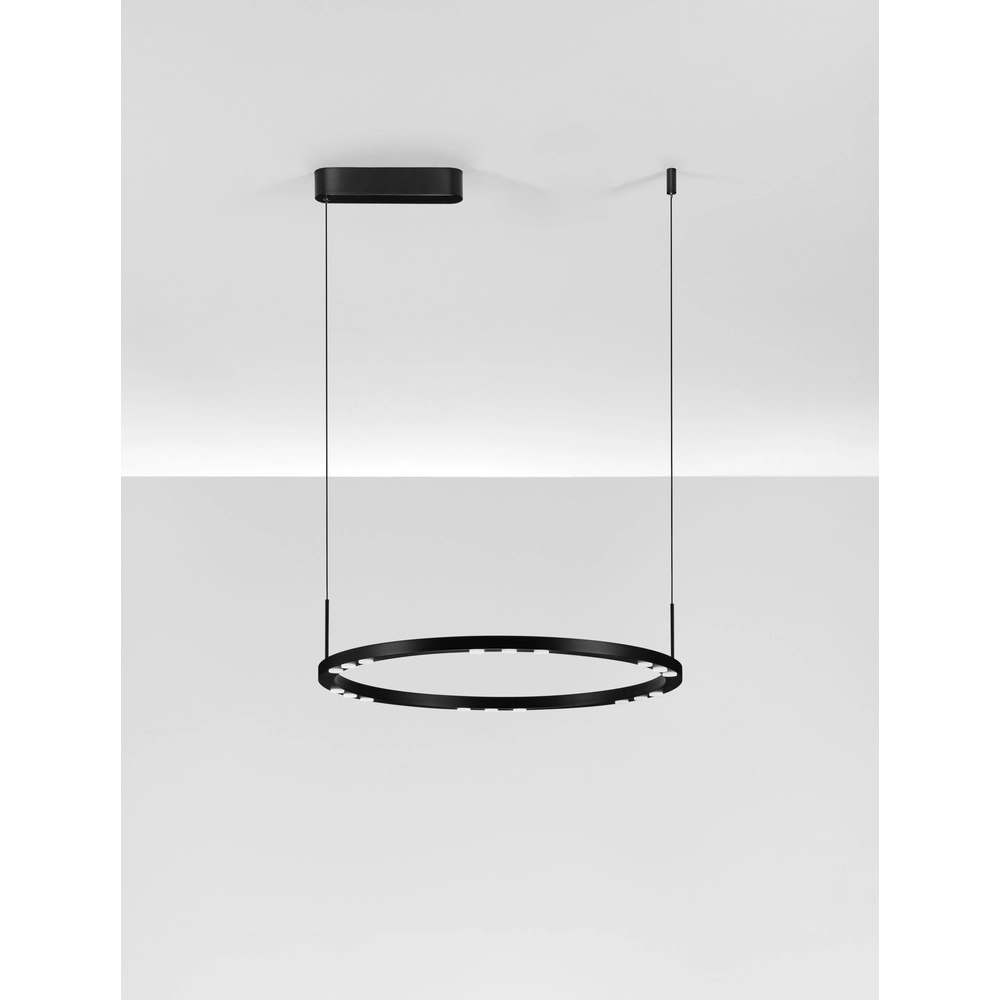 Strakke hanglamp Lunette zwart Ø 660cm Lyora 5212017465191