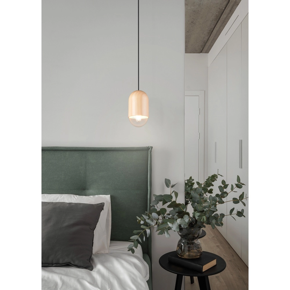 Unieke hanglamp Nara hout Ø 10,5cm Trio 4017807661750