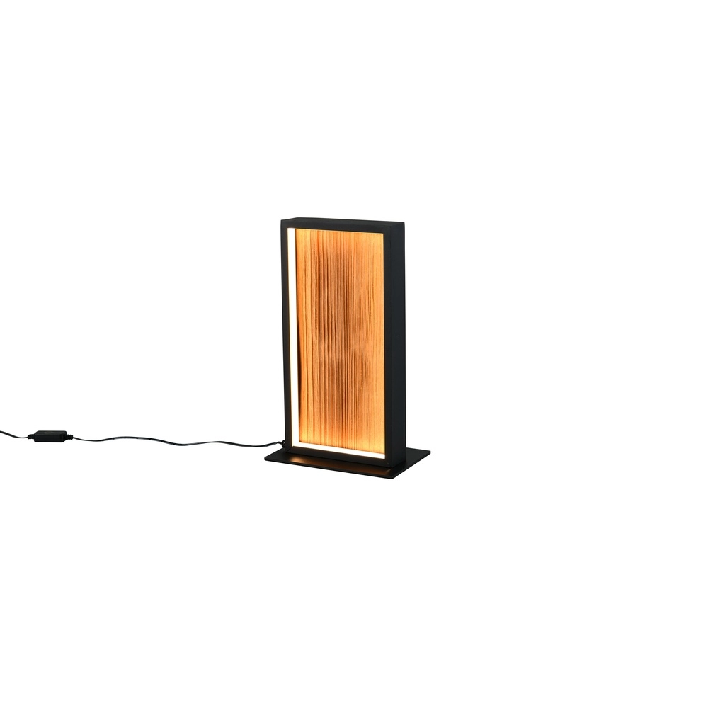 Design tafellamp Kalea zwart met hout
